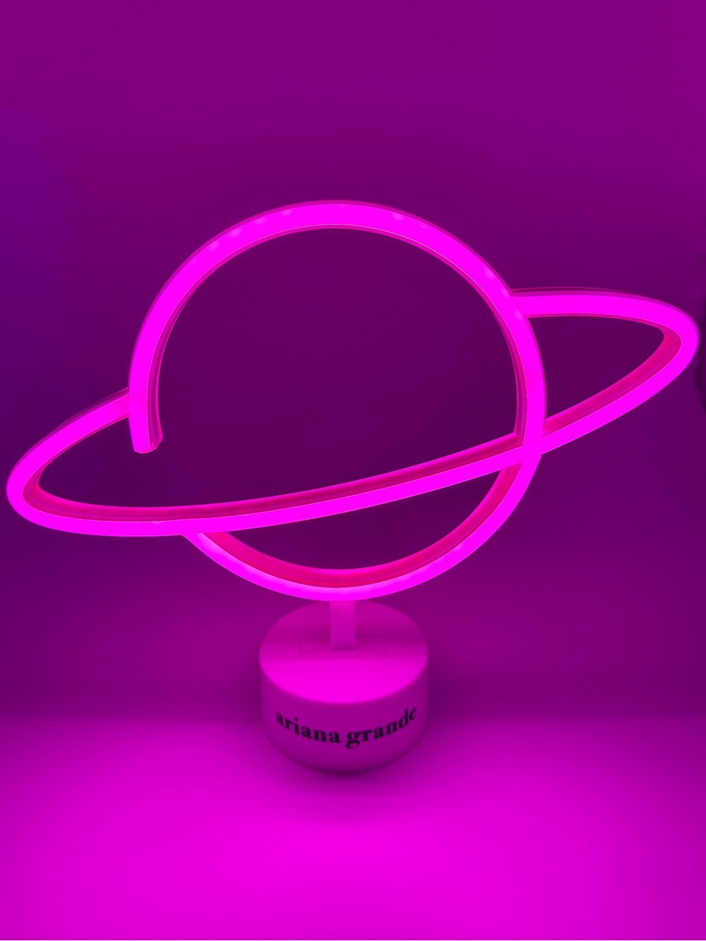 Ariana Grande REM Saturn Neon Light LED Planet Desk Light